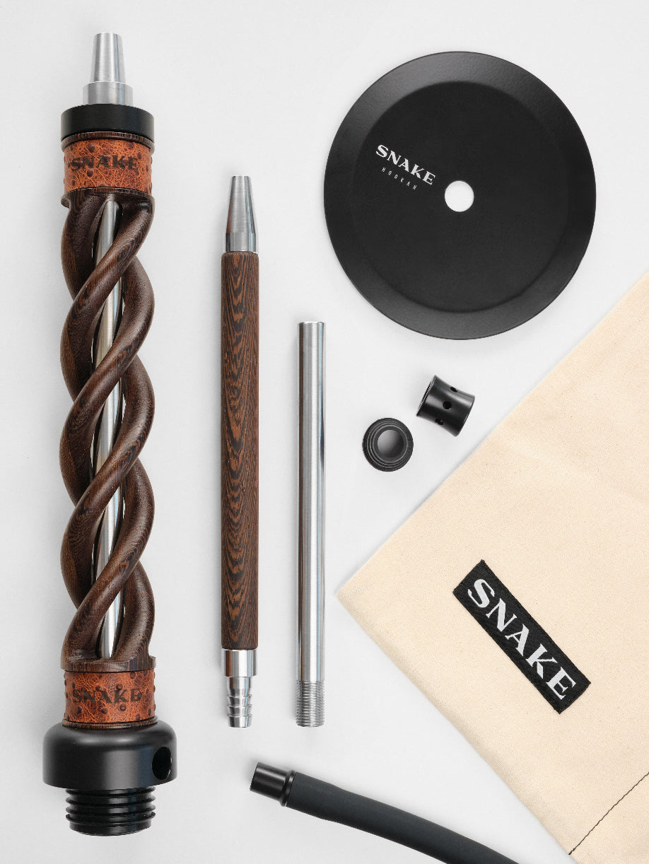 Snake Hookah Triple Spiral Wenge