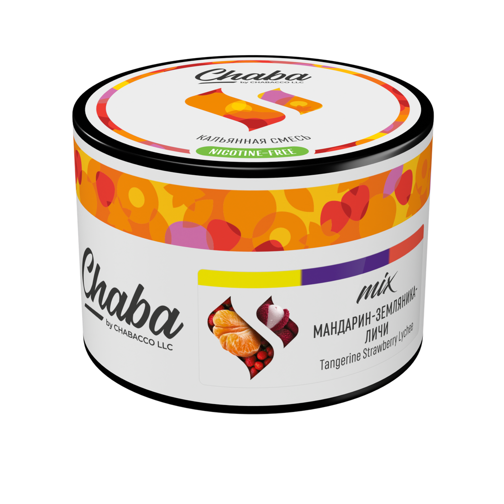 【ノンニコチン】chaba mix Tangerine Strawberry Lychee